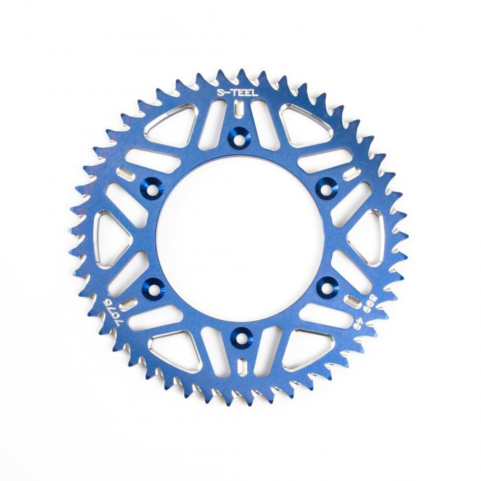Couronne Aluminium S-TEEL Anti-Boue pas 520 52 dents Bleu